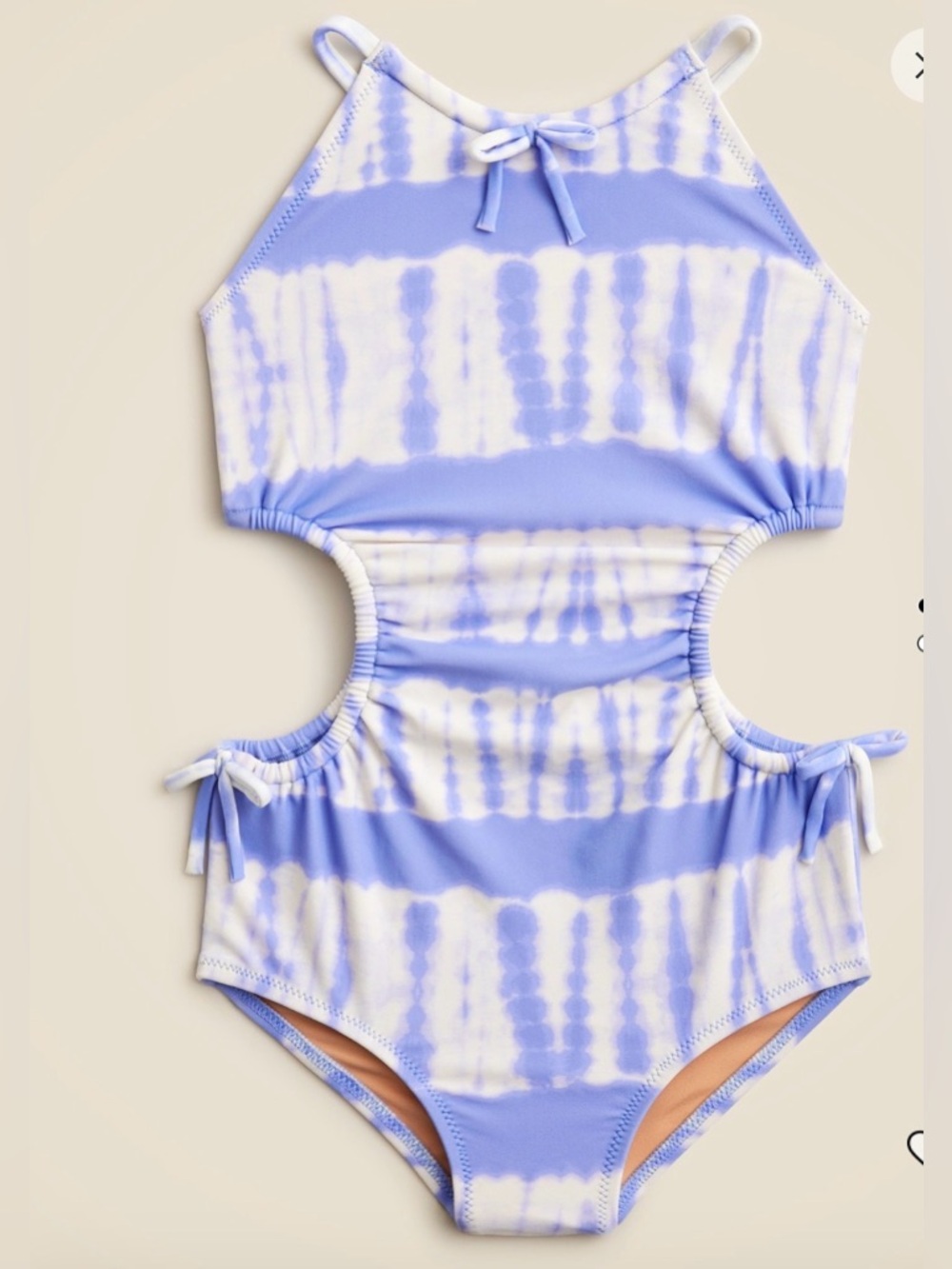 Crewcuts Girls' Lavender & White Tie-Dye One-Piece Swimsuit